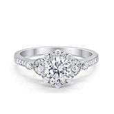 Floral Art Deco Cubic Zirconia Ring